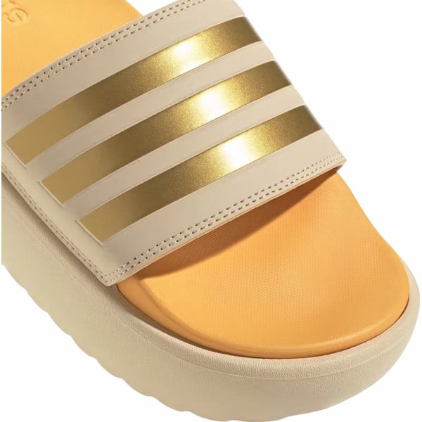 Klapki Adilette Platform Wm's Adidas - Crystal Sand / Gold Metallic / Semi Spark