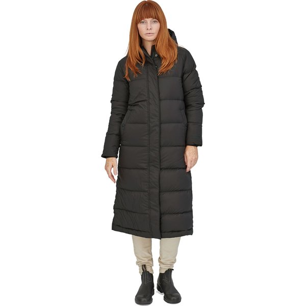 Płaszcz puchowy damski Silent Down Long Parka Patagonia - black