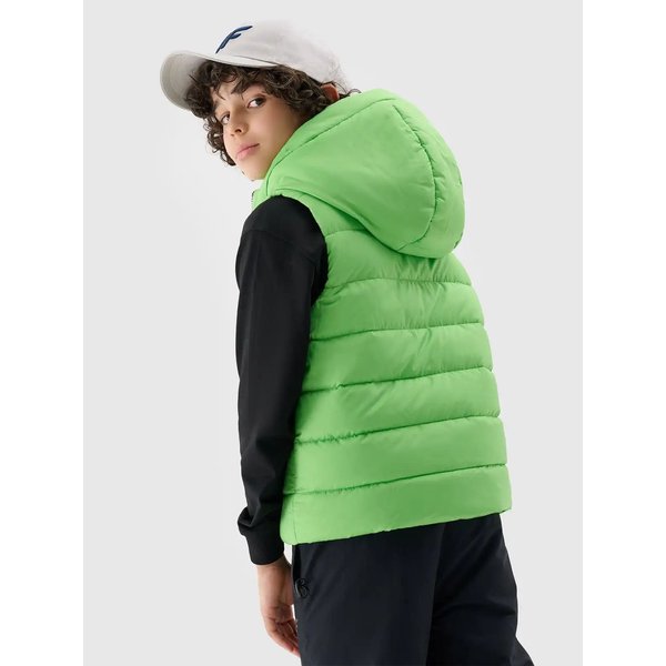 Kamizelka puchowa chłopięca TVJAM169 4F - soczysta zieleń