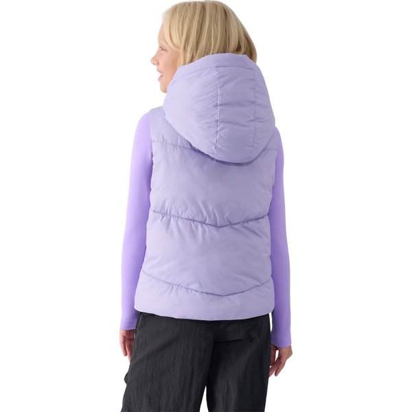 Kamizelka puchowa dziewczęca TVJAF129 4F - fiolet