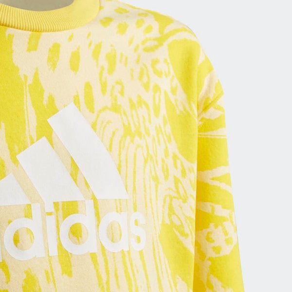 Bluza juniorska Future Icons Hybrid Animal Print Adidas - yellow