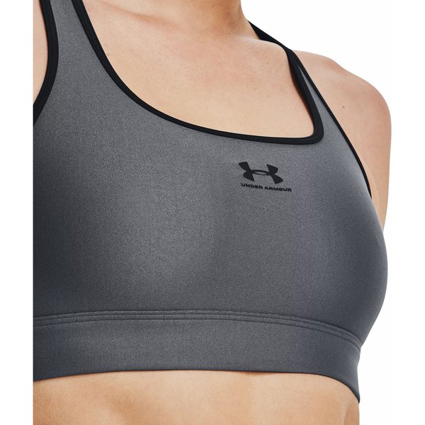 Biustonosz sportowy damski Authentics Mid Padless Under Armour - szary