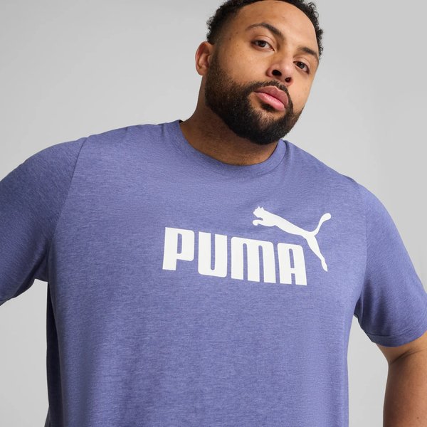Koszulka męska Essentials No.1 Logo Heather Puma - Blue Crystal