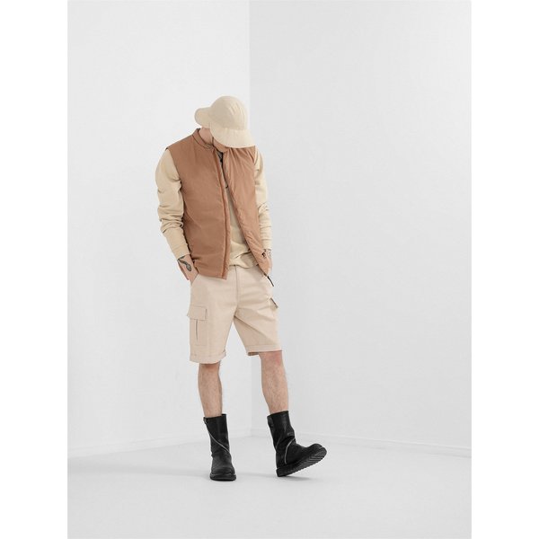 Kamizelka puchowa męska HOL22 KUMP600 Outhorn - brązowa