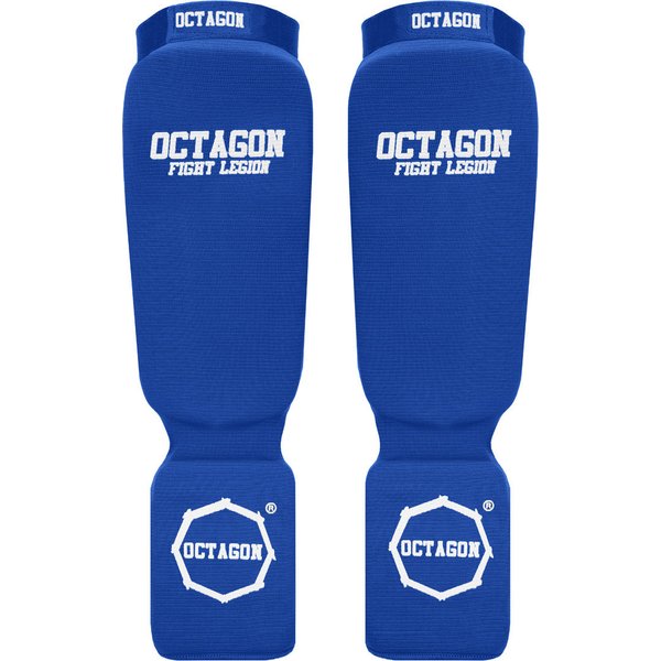 Ochraniacze piszczeli na goleń i stopę Basic Octagon - blue