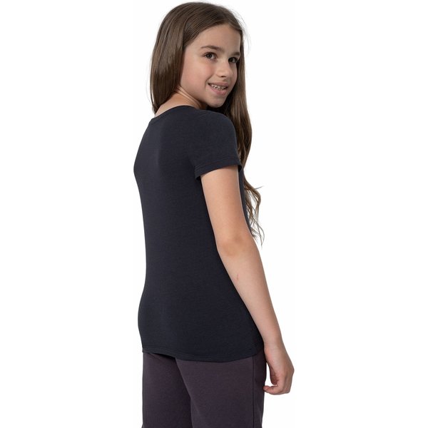 Koszulka dziewczęca 4FJSS23TTSHF387 4F - ciemny granat