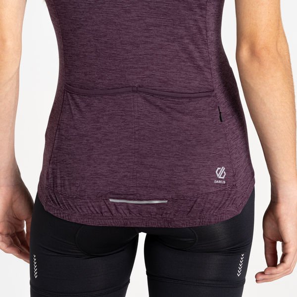 Koszulka rowerowa damska Pedal Through It II Dare2B - Deep Plum
