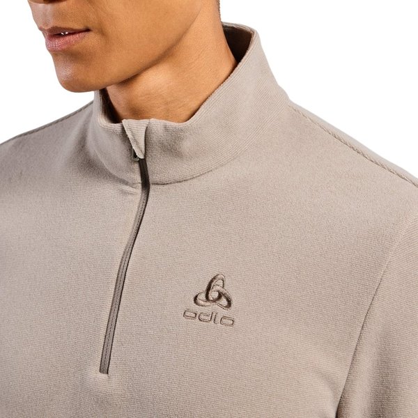 Bluza męska Roy 1/2 Zip Mid Layer Odlo - cinder/silver cloud