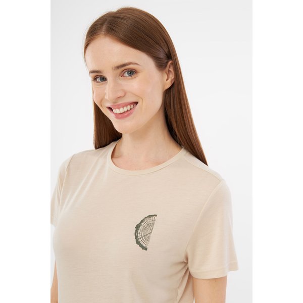 Koszulka damska Rune Bamboo Lady Viking - beżowy