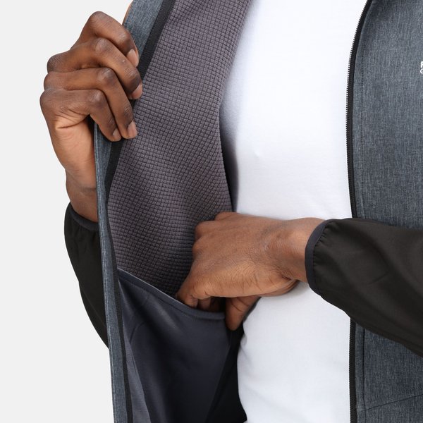 Softshell męski Arec III Regatta - ash marl/black