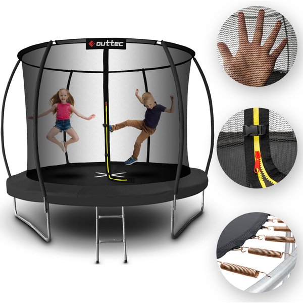 Trampolina Pumpkin 366cm 12ft Outtec - czarna