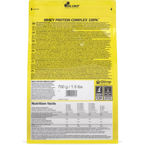 Whey Protein Complex 100% 700g biała czekolada z malinami Olimp