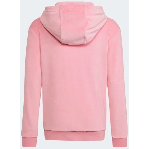 Bluza juniorska Lounge Velour Hoodie Adidas - różowa