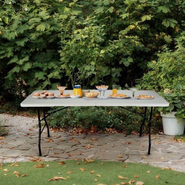 Stół cateringowy, bankietowy rozkładany 180cm Outtec - biały