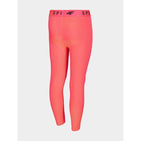 Legginsy młodzieżowe HJL22 JSPDF002 4F - koralowe neon