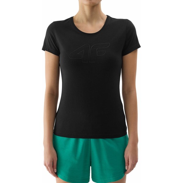 Koszulka damska 4FWSS24TTSHF1163 4F - głęboka czerń