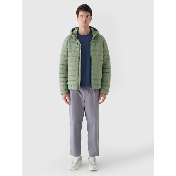 Kurtka puchowa męska TDJAM484 4F - Khaki