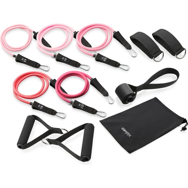 Ekspandery do ćwiczeń, zestaw 5szt Gymtek - różowe