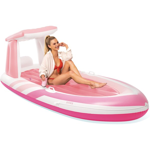 Materac do pływania z daszkiem 244x119x97cm Intex