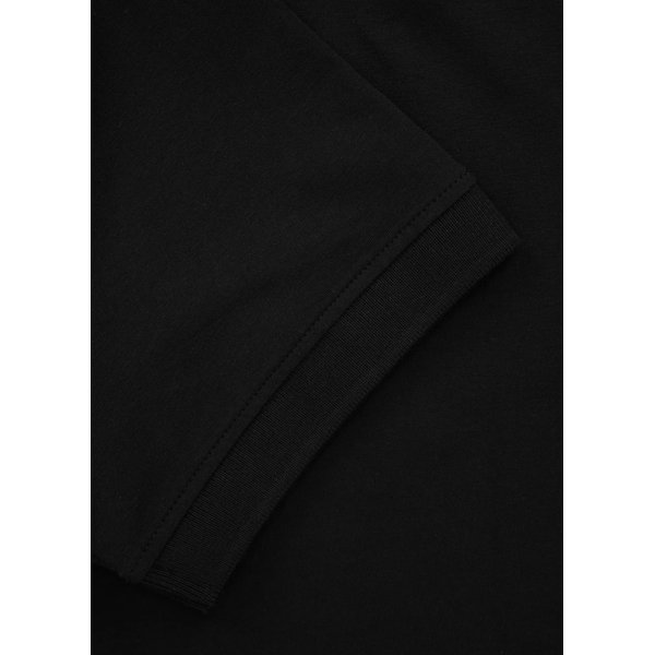 Koszulka męska polo Jersey Small Logo Pitbull West Coast - czarna