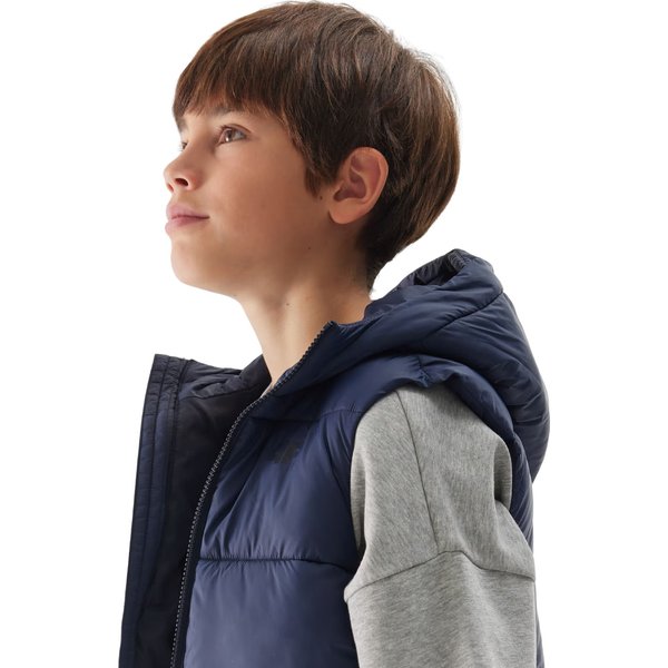 Kamizelka puchowa chłopięca TVJAM134 4F - granat