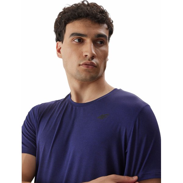 Koszulka męska 4FAW23TFTSM449 4F - granat melanż