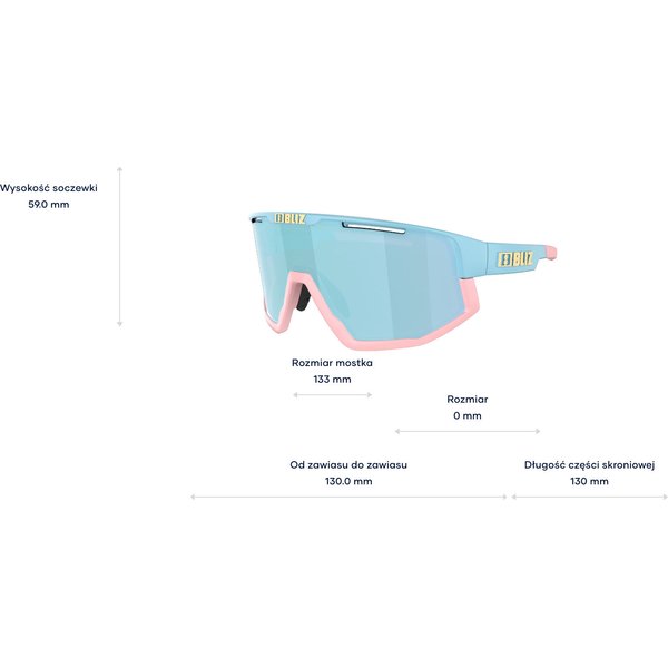 Okulary przeciwsłoneczne Fusion Bliz - Matt Pastel Blue