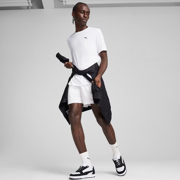 Koszulka męska Essentials Small Logo Poly Tee Puma - white