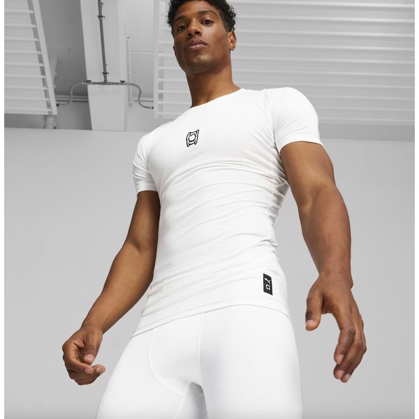 Koszulka męska Hoops Team SS Puma - white