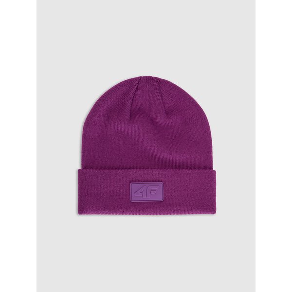 Czapka beanie U0857 4F - ciemny róż