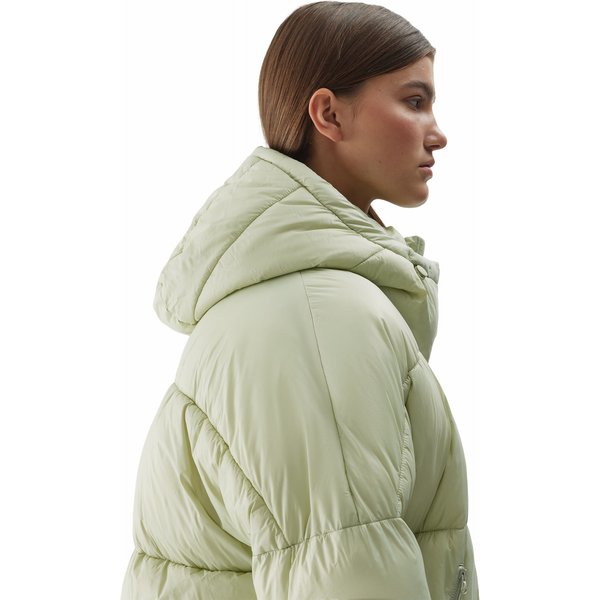 Kurtka puchowa damska 4FAW23TDJAF231 4F - jasna zieleń