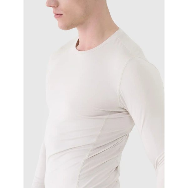 Longsleeve męski TFLOM372 4F - kremowy