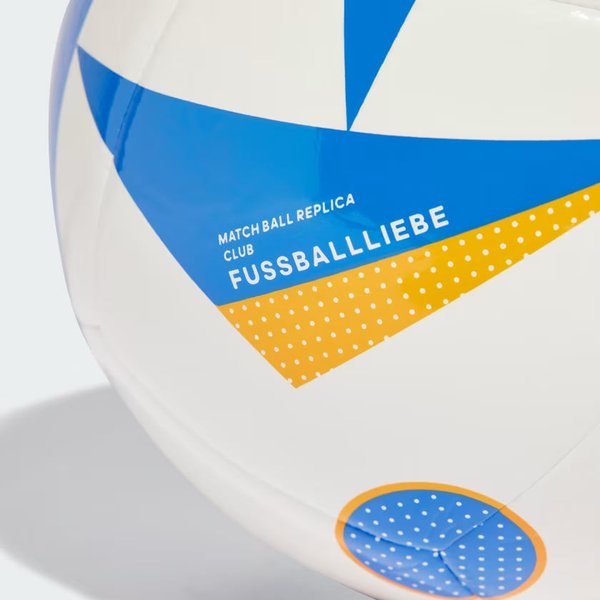 Piłka nożna Euro24 Fussballiebe Club 5 Adidas - biała/niebieska