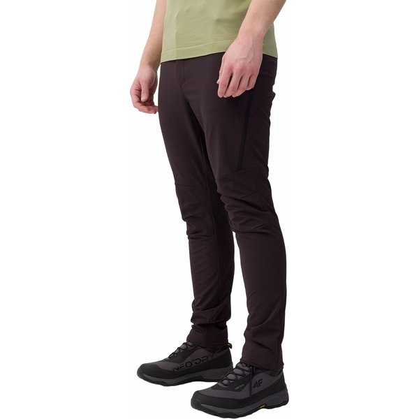 Spodnie trekkingowe męskie 4FWSS24TFTRM482 4F - ciemny brązowy