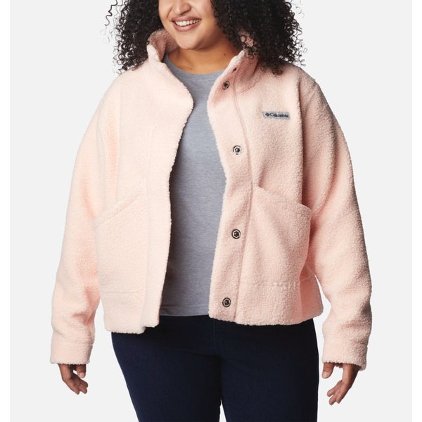 Kurtka polarowa damska Panorama Snap Fleece Jacket Columbia - pomarańczowy