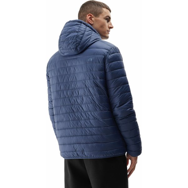 Kurtka puchowa dwustronna męska 4FAW23TDJAM242 4F - granat