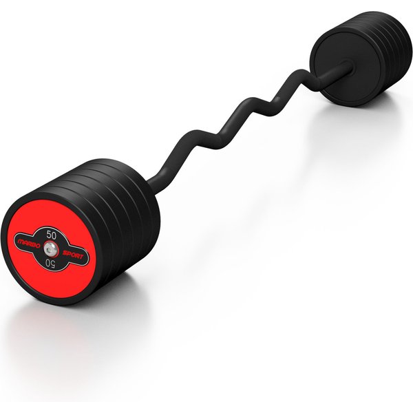 Sztanga łamana gumowana 50kg Marbo Sport