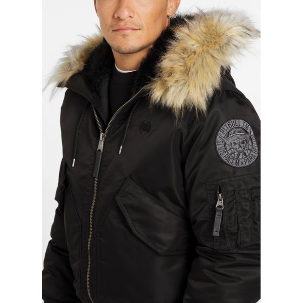 Kurtka męska Harvest Hooded Bomber Jacket Pitbull West Coast - black