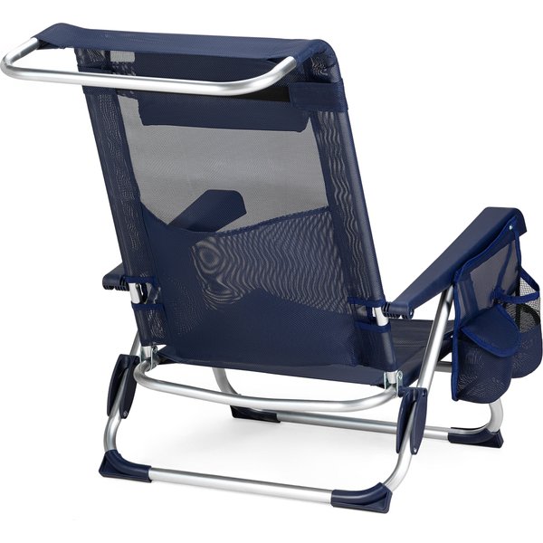 Krzesło plażowe z funkcją leżaka Sun Flex 2w1 Outtec - granatowe