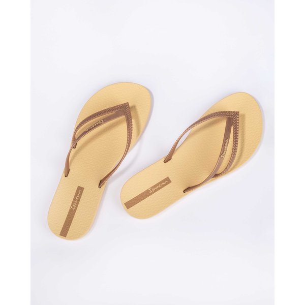 Klapki, japonki Bossa Fem Ipanema - złote