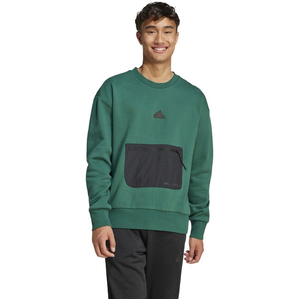 Bluza męska City Escape Fleece Adidas - zielona