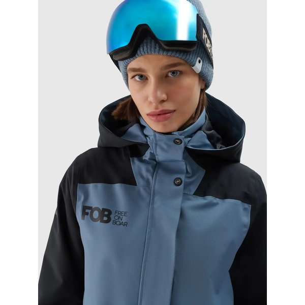 Kurtka snowboardowa damska TTJAF586 4F - denim