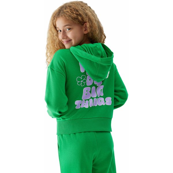 Bluza dziewczęca 4FJAW23TSWSF645 4F - zielony