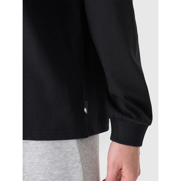 Longsleeve damski TLONF311 4F - głęboka czerń