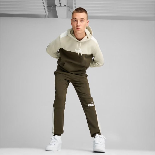 Bluza męska ESS+ Block Hoodie Puma - zielony