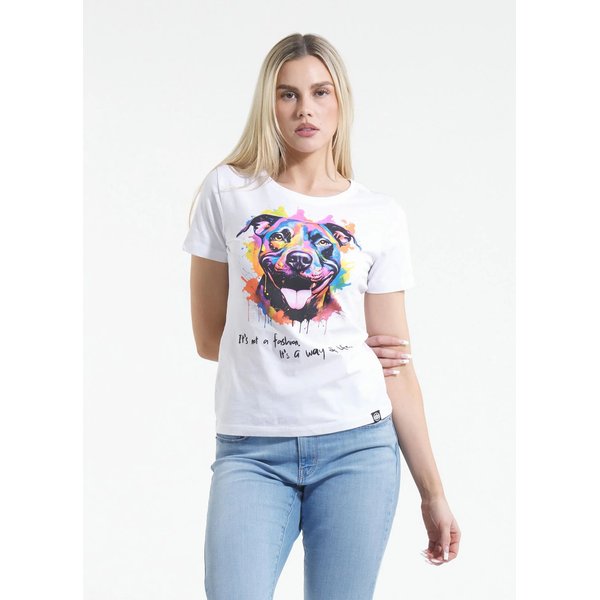 Koszulka damska Watercolor Pitbull West Coast - White