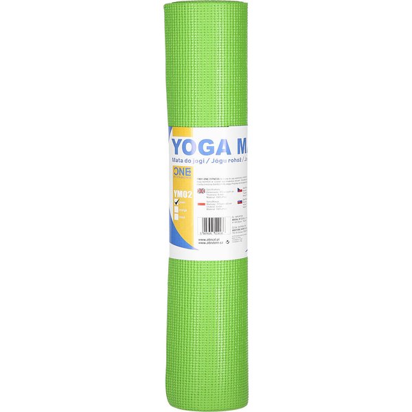 Mata do ćwiczeń, jogi YM02 0,6cm One Fitness - zielona