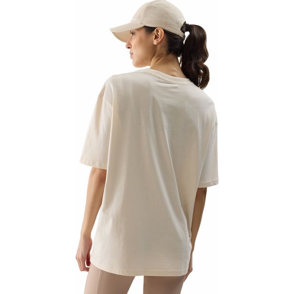 Koszulka damska 4FWSS24TTSHF1355 4F - kremowy