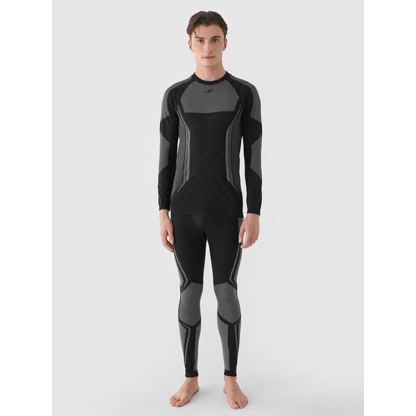 Longsleeve termoaktywny męski USEAM165 4F - głęboka czerń