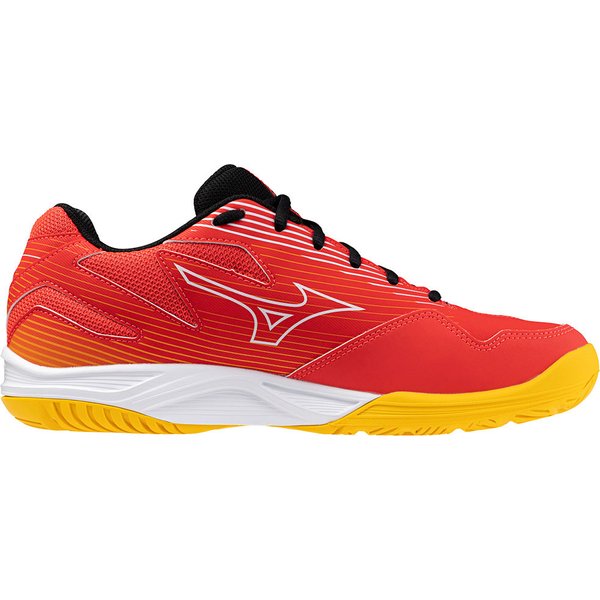 Buty halowe Cyclone Speed 4 Mizuno - Radiant Red/White/Carrot Curl